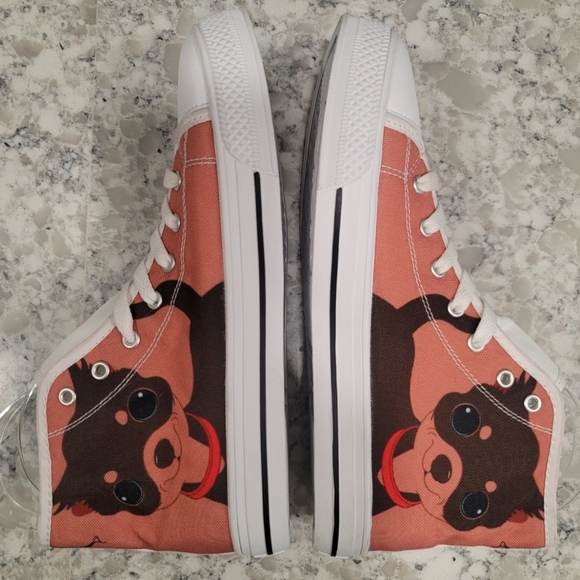 Puppy Dog Min Pin, Chihuahua, Yorkie Pet Portrait High Top Sneaker Sz: 8 - Picture 5 of 9